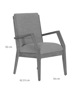 Silla Mérida Del Toro de madera y tela