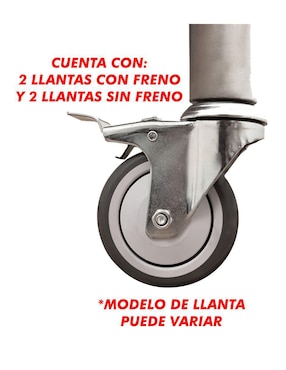 Mesa armable Mindejal de acero inoxidable