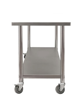 Mesa armable Mindejal de acero inoxidable