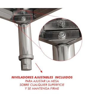 Mesa Mindejal de acero inoxidable