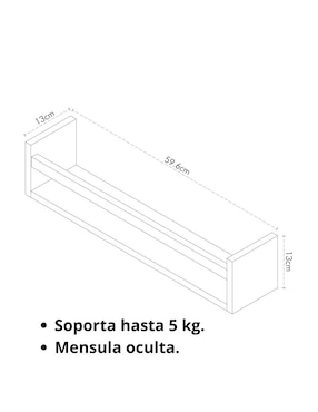 Repisa Cantia Triguero de madera pino