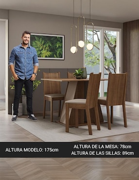 Comedor Marilyn Madesa para 4 personas