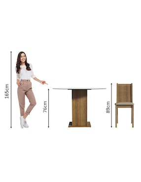 Comedor Paula Madesa para 4 personas