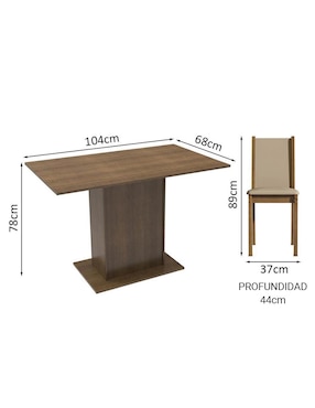 Comedor Madesa para 4 personas