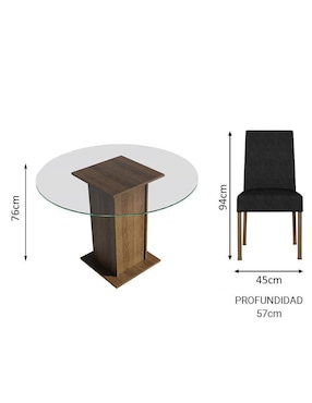 Comedor Mile Madesa para 4 personas