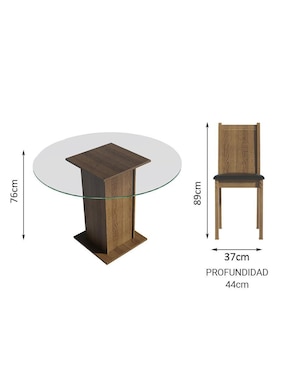 Comedor Paula Madesa para 4 personas