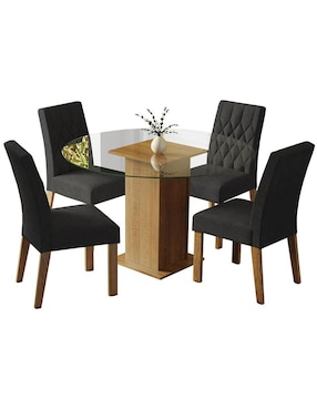 Comedor Irene Madesa para 4 personas De Vidrio