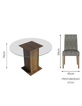 Comedor Mile Madesa para 4 personas