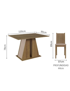 Comedor Sharon Madesa para 6 personas