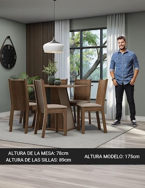 Comedor Sharon Madesa para 6 personas