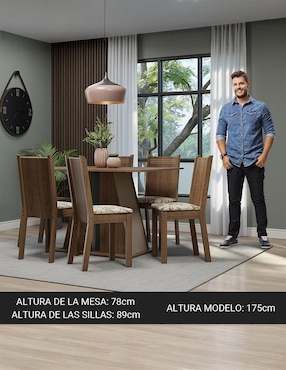 Comedor Sharon Madesa para 6 personas