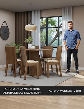 Comedor Sharon Madesa para 6 personas