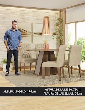 Comedor Gisele Madesa para 4 personas