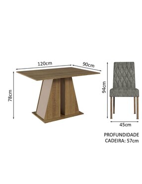 Comedor Gisele Madesa para 4 personas