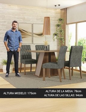 Comedor Gisele Madesa para 4 personas