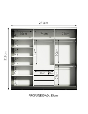 Ropero armable Madesa Royale 1063d81e de MDP