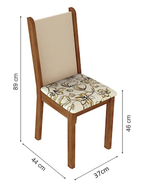 Juego de sillas 6 piezas Madesa