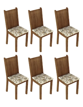 Juego de sillas 6 piezas Madesa