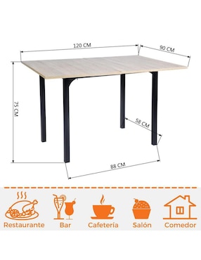 Mesa de comedor extensible armable Gomyhome