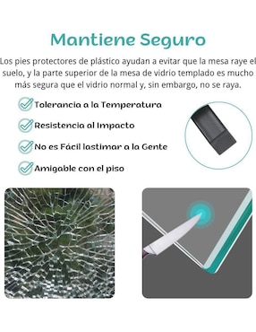 Mesa auxiliar armable Gomyhome de cristal