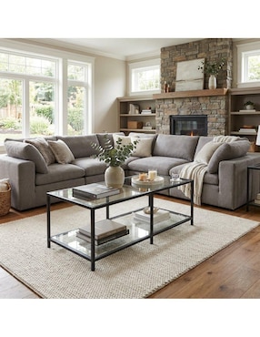 Mesa auxiliar armable Gomyhome de cristal