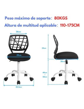 Silla escritorio Gomyhome de vinipiel