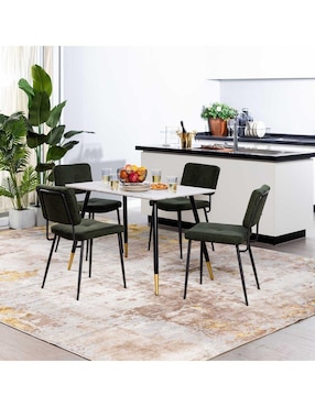 Set de sillas 2 piezas Gomyhome de terciopelo