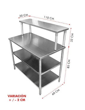 Mesa Mindejal de acero inoxidable