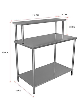 Mesa Mindejal de acero inoxidable