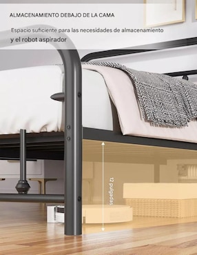 Base para cama Vanlig de metal individual