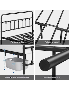 Base para cama Vanlig de metal Queen Size