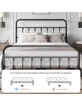 Base para cama Vanlig de metal Queen Size