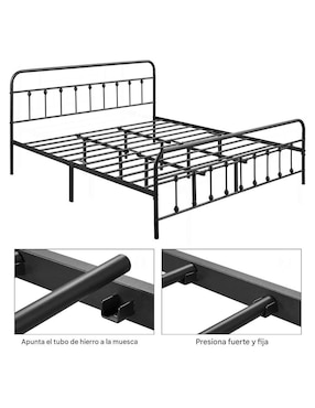 Base para cama Vanlig de metal King Size