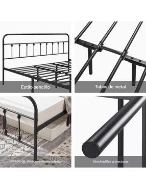 Base para cama Vanlig de metal King Size