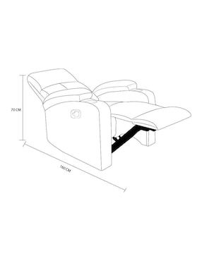 Reclinable Mezzo Easy Living de poliéster