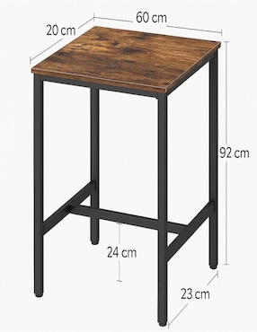 Mesa lateral Vasagle de madera