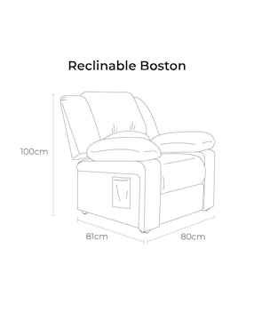 Reclinable Boston Atlas del Descanso de madera pino