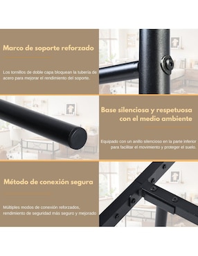 Base para cama armable Gomyhome de metal individual