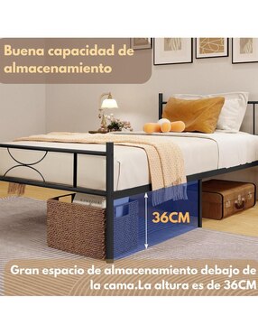 Base para cama armable Gomyhome de metal individual