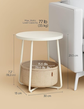 Mesa lateral Vasagle de madera