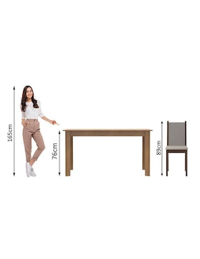 Comedor Bea Madesa para 4 personas de MDP