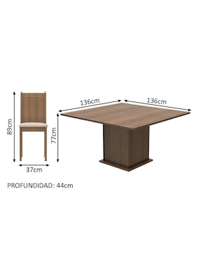 Comedor Clarice Madesa para 8 personas