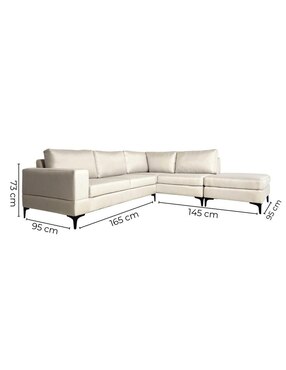 Sala modular derecha Niagara Sochic de poliéster