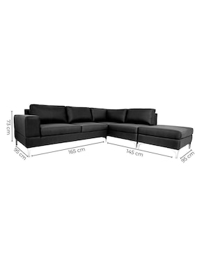 Sala modular derecha Niagara Sochic de poliéster