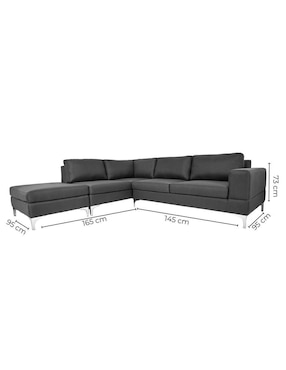 Sala modular izquierda Niagara Sochic de poliéster