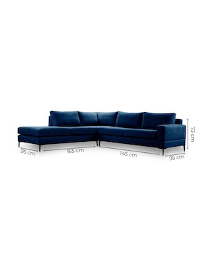 Sala modular izquierda Niagara Sochic de poliéster