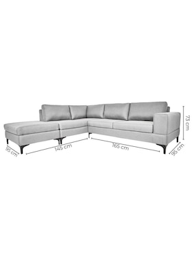 Sala modular izquierda Niagara Sochic de poliéster