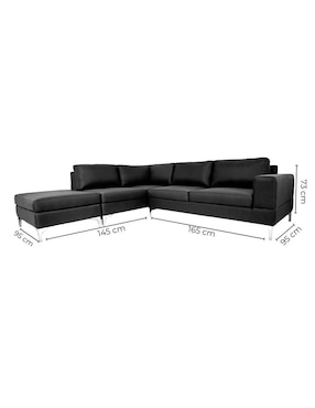 Sala modular izquierda Niagara Sochic de poliéster