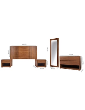 Set Recámara Sochic Van Gogh de MDF