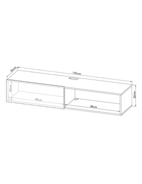 Mueble para TV flotante Hogare de melamina